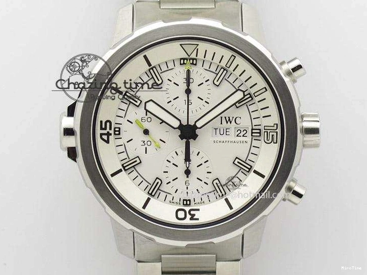 MIROTIME 0323 Versatile Aquatimer Chrono IW376803 V6F 1:1 Best Edition White Dial On SS Bracelet A 7359